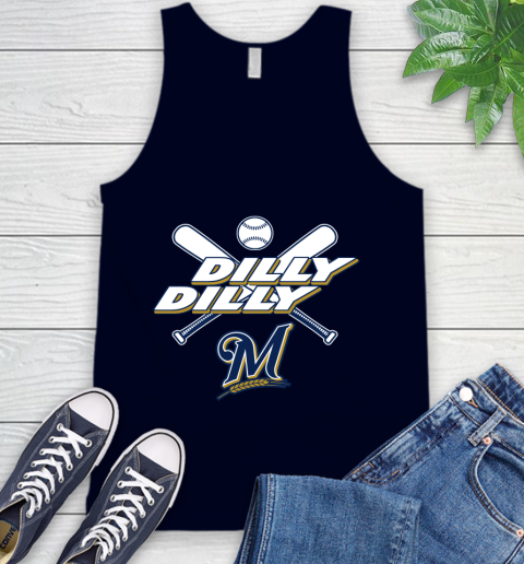 MLB Milwaukee Brewers Dilly Dilly Baseball Sports Tank Top 3