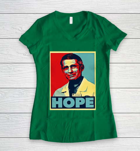 Dr Anthony Fauci Hope Women's V-Neck T-Shirt 5