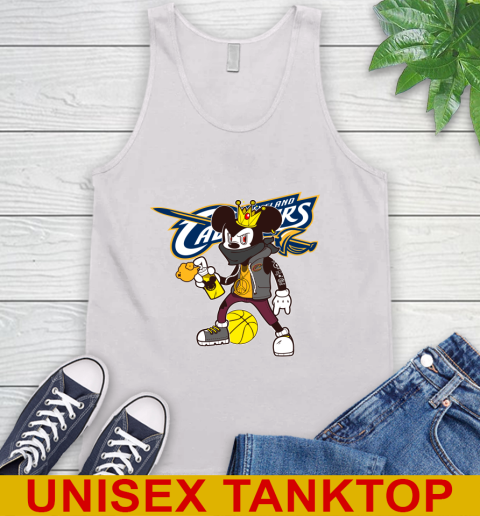 Cleveland Cavaliers NBA Basketball Mickey Peace Sign Sports Tank Top