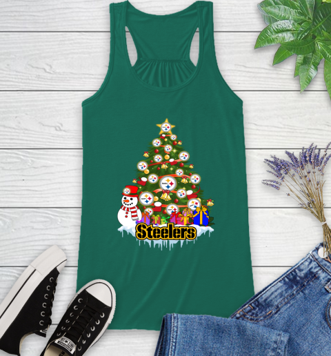 Pittsburgh Steelers Merry Christmas NFL Football Sports Racerback Tank 7