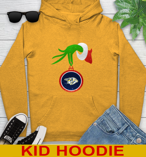 Nashville Predators Grinch Merry Christmas NHL Hockey Youth Hoodie 3