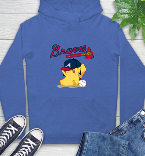 MLB Pikachu Baseball Sports Atlanta Braves Hoodie 10 MLB Pikachu Baseball Sports Atlanta Braves Hoodie - Image 10