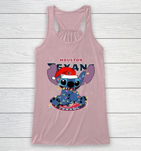Houston Texans NFL Football noel stitch Christmas Racerback Tank 5