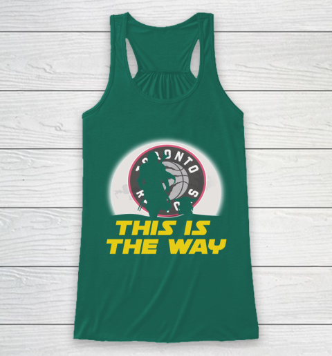 Toronto Raptors NBA Basketball Star Wars Yoda And Mandalorian This Is The Way Racerback Tank 5