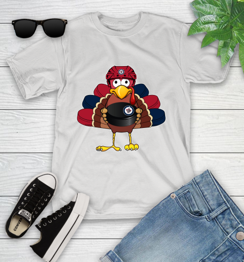 Winnipeg Jets Turkey Thanksgiving Day Youth T-Shirt