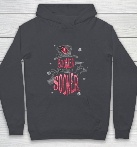 Oklahoma Sooners Christmas Snowman Youth Hoodie 5