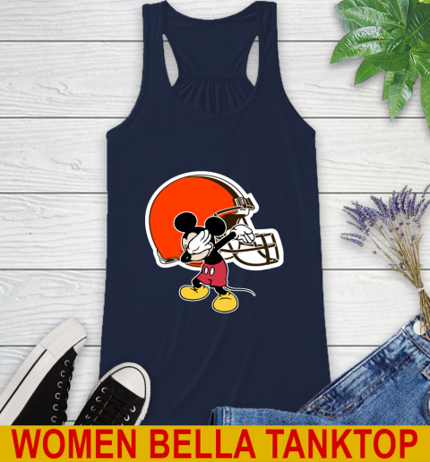 Cleveland Browns NFL Football Dabbing Mickey Disney Sports Racerback Tank 11