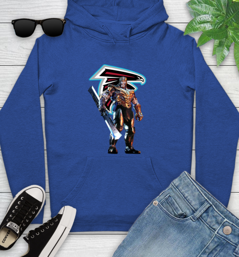 NFL Thanos Gauntlet Avengers Endgame Football Atlanta Falcons Youth Hoodie 9