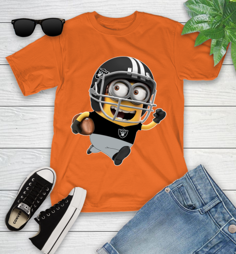 NFL Oakland Raiders Minions Disney Football Sports Youth T-Shirt 7
