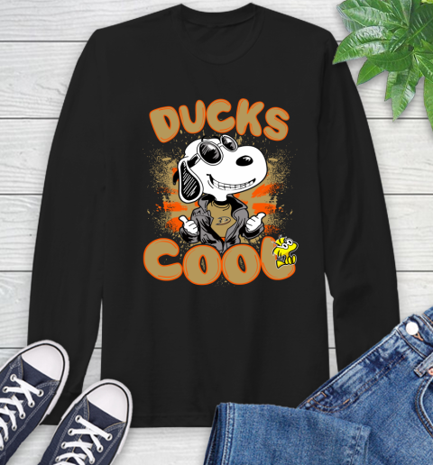 NHL Hockey Anaheim Ducks Cool Snoopy Shirt Long Sleeve T-Shirt