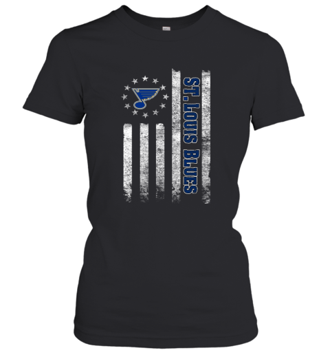 NHL American Flag Hockey Sports St.Louis Blues Women's T-Shirt