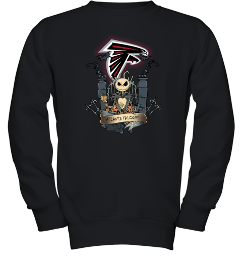 Atlanta Falcons Jack Skellington This Is Halloween NFL Youth Sweatshirt