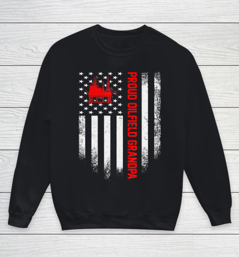 GrandFather gift shirt Vintage USA American Flag Proud Petroleum Engineer Grandpa T Shirt Youth Sweatshirt