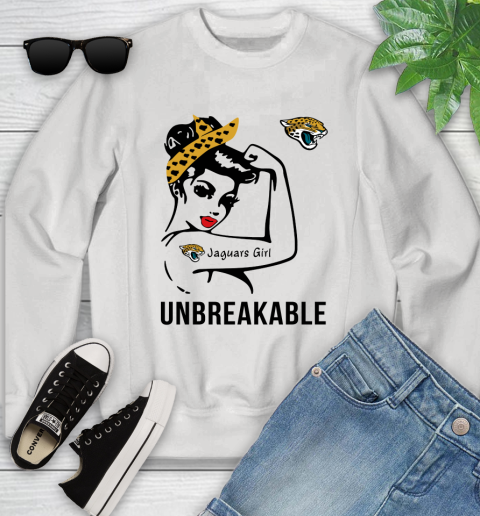 NFL Jacksonville Jaguars Girl Unbreakable Football Sports Youth Sweatshirt