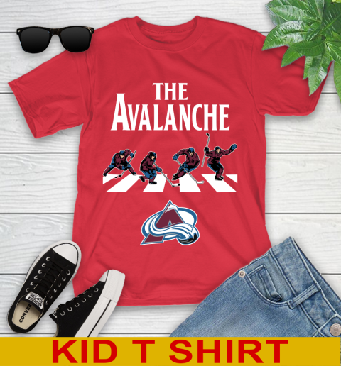 NHL Hockey Colorado Avalanche The Beatles Rock Band Shirt Youth T-Shirt 11