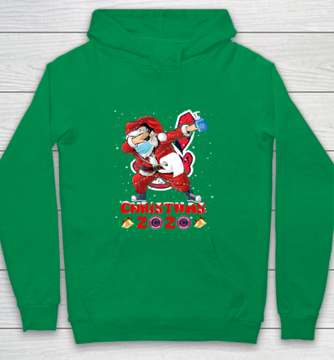 Cleveland Indians Funny Santa Claus Dabbing Christmas 2020 MLB Youth Hoodie 4