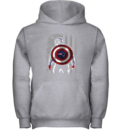 NFL New England Patriots Captain America Marvel Flag Football Sports 4KpISZ4WrxG youth hoodie 43 95 151514 front sport grey