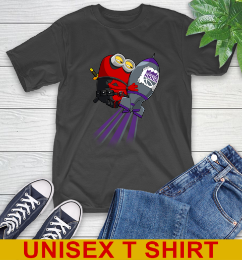 NBA Basketball Sacramento Kings Deadpool Minion Marvel Shirt T-Shirt