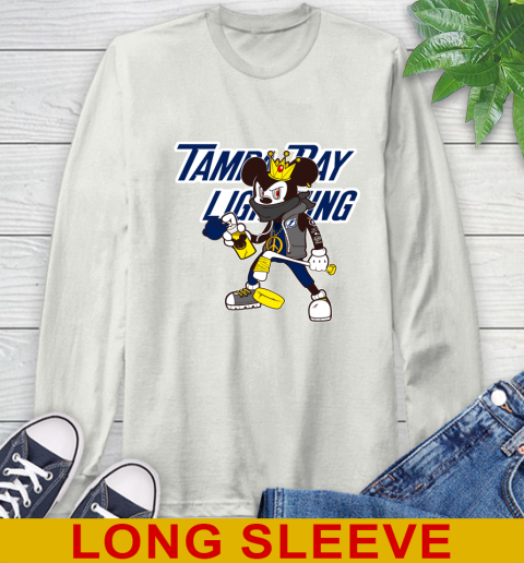 Tampa Bay Lightning NHL Hockey Mickey Peace Sign Sports Long Sleeve T-Shirt 12