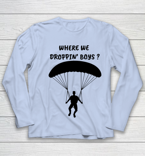 Fortnite Tshirt Where we droppin Boys Youth Long Sleeve 5