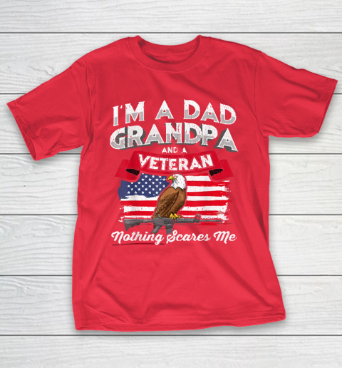 Grandpa Funny Gift Apparel  I'm A Dad Grandpa Veteran Father's Day Gift T-Shirt 19