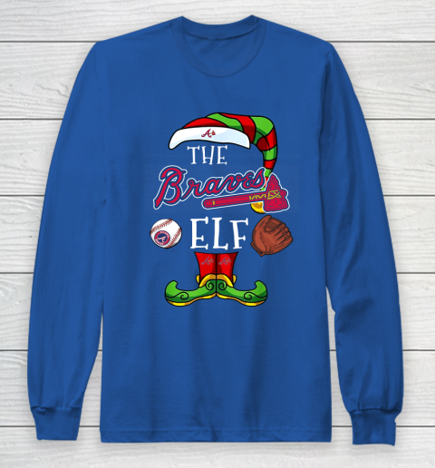 Atlanta Braves Christmas ELF Funny MLB Long Sleeve T-Shirt 6