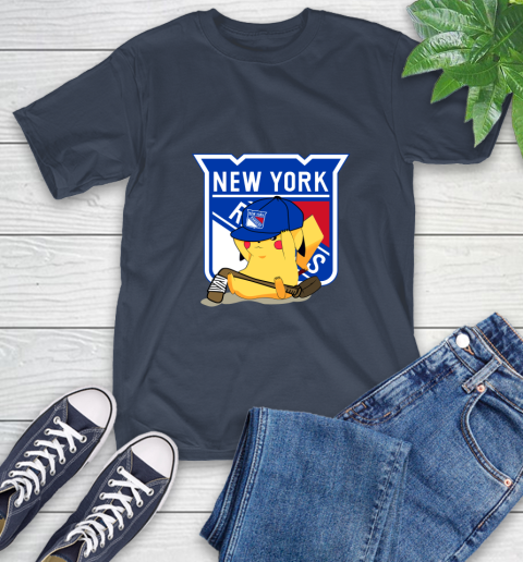NHL Pikachu Hockey Sports New York Rangers T-Shirt 4