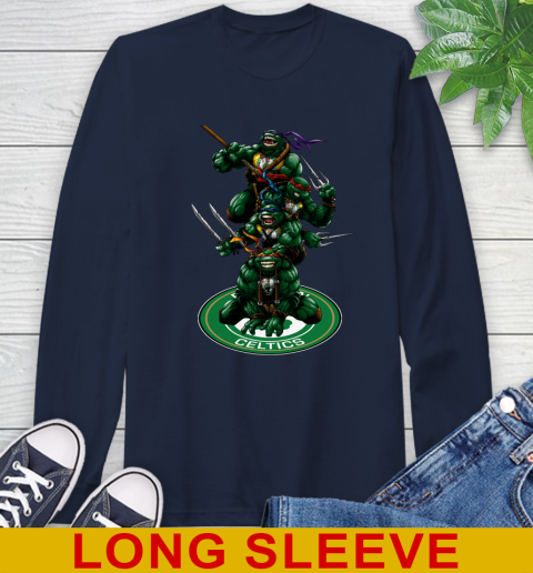 NBA Basketball Boston Celtics Teenage Mutant Ninja Turtles Shirt Long Sleeve T-Shirt 4