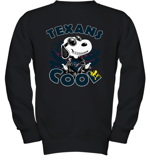 Houston Texans Snoopy Joe Cool We're Awesome Youth Sweatshirt