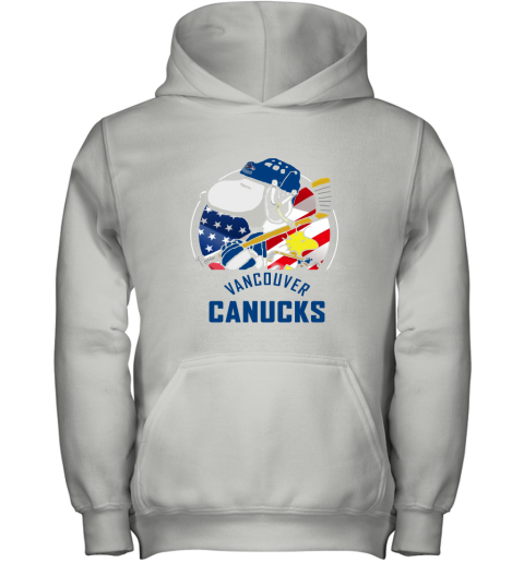 Vancouver Canucks Ice Hockey Snoopy And Woodstock NHL Youth Hoodie