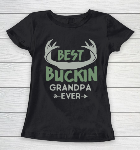 Grandpa Funny Gift Apparel  Deer Hunting Bucking Grandpa Women's T-Shirt