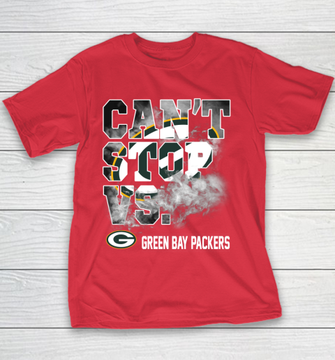 NFL Green Bay Packers Can't Stop Vs Youth T-Shirt 7