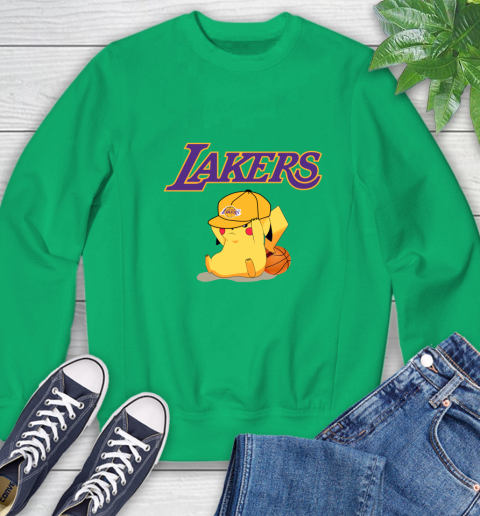 NBA Pikachu Basketball Sports Los Angeles Lakers Sweatshirt 6