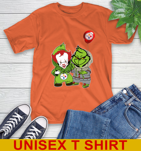 Pittsburgh Steelers Baby Pennywise Grinch Christmas NFL Football T-Shirt 5