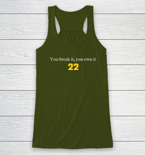 You Break It You Own It  Clark 22 Iowa Racerback Tank - Image 3