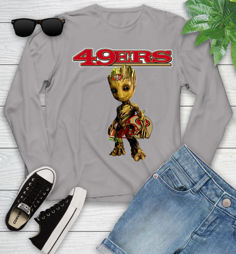 San Francisco 49ers NFL Football Groot Marvel Guardians Of The Galaxy Youth Long Sleeve 5