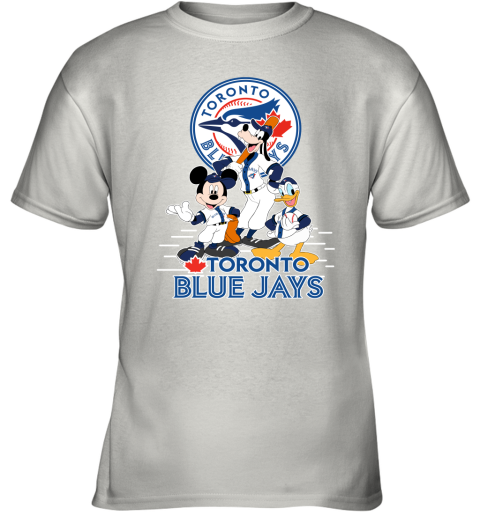 Toronto Blue Jays Mickey Donald And Goofy Baseball Youth T-Shirt