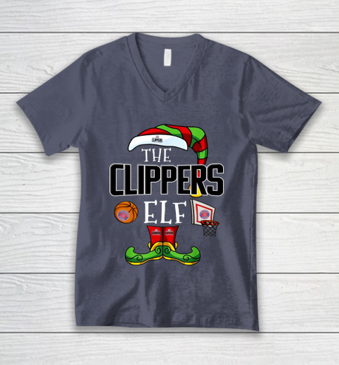 LA Clippers Christmas ELF Funny NBA V-Neck T-Shirt 7