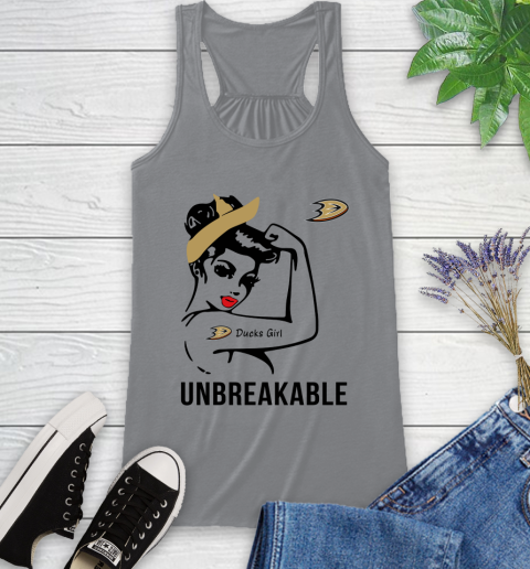 NHL Anaheim Ducks Girl Unbreakable Hockey Sports Racerback Tank 3