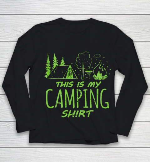 This Is My Camping Shirt T Shirt Camper Gift Youth Long Sleeve