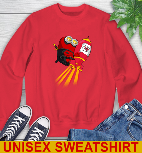 NFL Football Kansas City Chiefs Deadpool Minion Marvel Shirt Sweatshirt 12