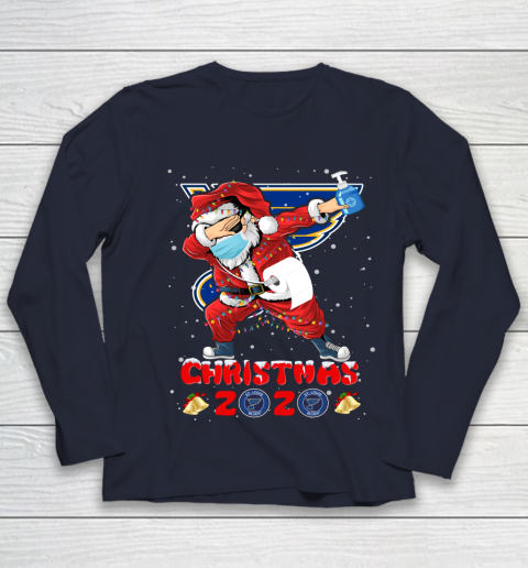St.Louis Blues Funny Santa Claus Dabbing Christmas 2020 NHL Youth Long Sleeve 2
