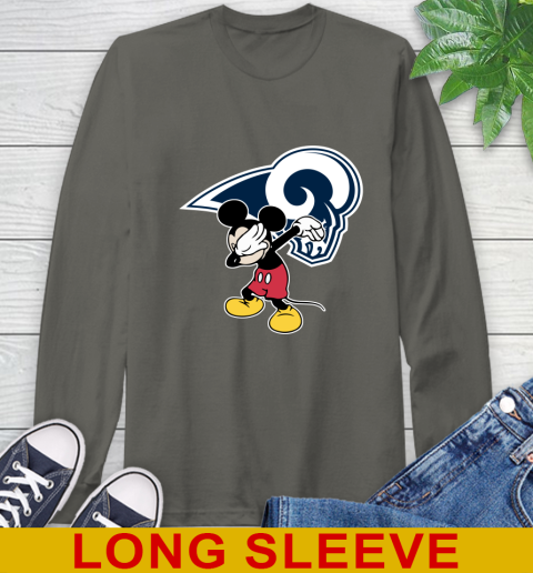 Los Angeles Rams NFL Football Dabbing Mickey Disney Sports Long Sleeve T-Shirt 8