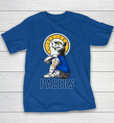 NBA Basketball My Cat Loves Indiana Pacers Youth T-Shirt 6