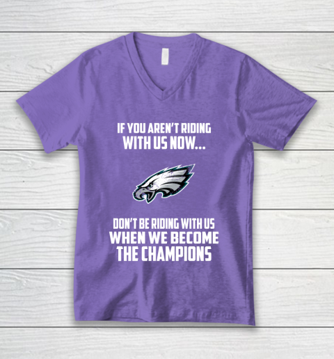 NFL Philadelphia Eagles Football We Become The Champions V-Neck T-Shirt 8