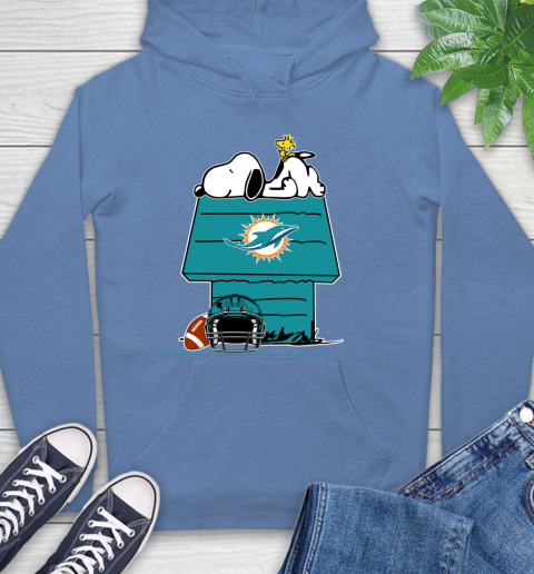 Miami Dolphins NFL Football Snoopy Woodstock The Peanuts Movie Hoodie 11