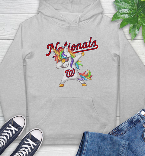 Washington Nationals MLB Baseball Funny Unicorn Dabbing Sports Hoodie 6
