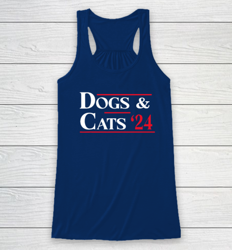 Dogs and Cats 2024 They're Eating The Dogs Racerback Tank 4
