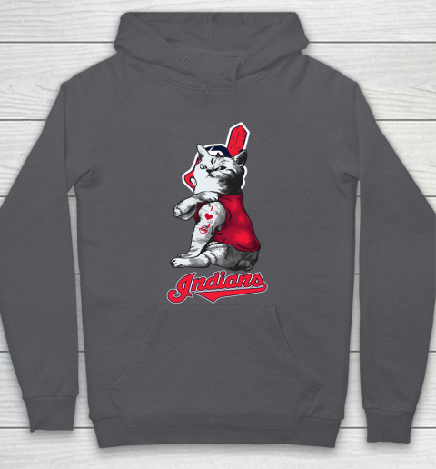 MLB Baseball My Cat Loves Cleveland Indians Hoodie 4