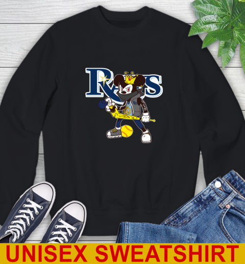 Tampa Bay Rays MLB Baseball Mickey Peace Sign Sports Sweatshirt 2